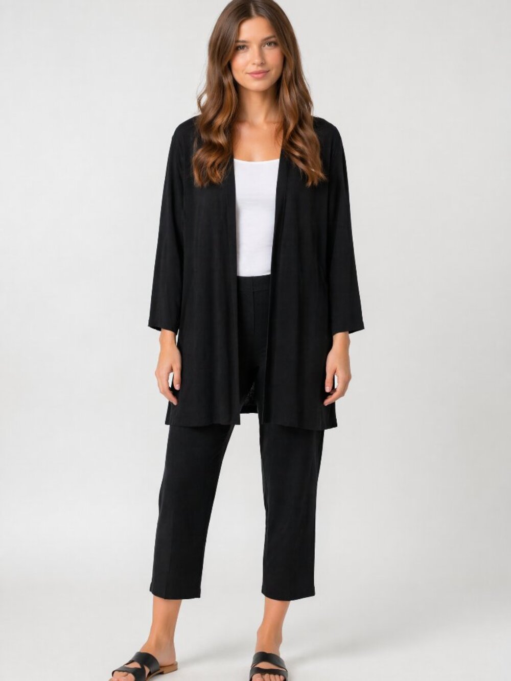 Chico's Travelers Black Essential Topper Jacket Pockets Sz 3 = XL 14 16